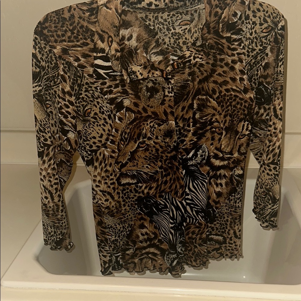 Animal Print Women's Blouse